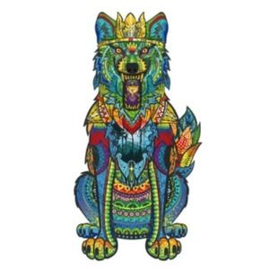 Wood Animal Puzzle - Wolf King